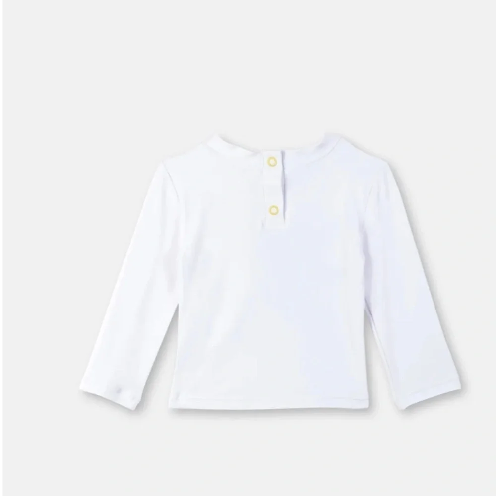 Kids White Banana Print Long Sleeve Shirt by Stella McCartney
